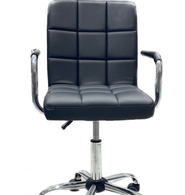 SILLA ESTETICA AJUSTABLE CON APOYABRAZO NEGRO