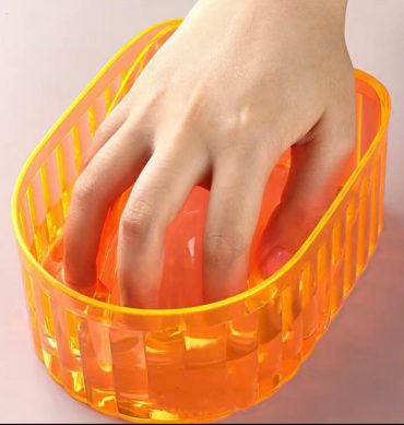 MOJADEDO PARA UNAS DE PLASTICO COLOR NARANJA