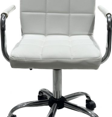 SILLA ESTETICA AJUSTABLE CON APOYABRAZO BLANCO
