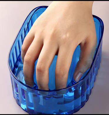 MOJADEDO PARA UNAS DE PLASTICO COLOR AZUL