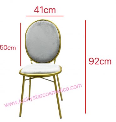SILLA CON ESPALDA TERCIOPELO COLOR GRIS