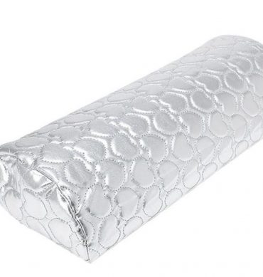 REPOSABRAZOS SUAVE PARA MANICURA,SOPORTE DE ALMOHADA PARA BRAZO COLOR PLATA