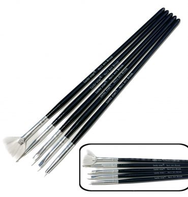 PINCEL DECORADA 5PCS NEGRO