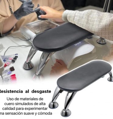 REPOSABRAZOS PATA HIERRO PARA MARICURA DE UNAS COLOR NEGRO
