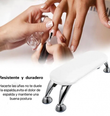 REPOSABRAZOS PATA HIERRO PARA MARICURA DE UNAS COLOR BLANCO