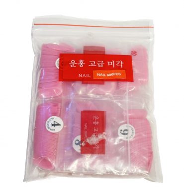 TIPS DE UÑA BOLSAS DE 600 UNIDADES ROSA