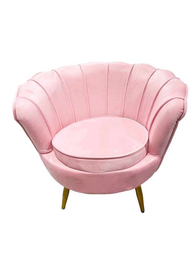 SILLA PARA MANICURA TERCIOPELO COLOR ROSA