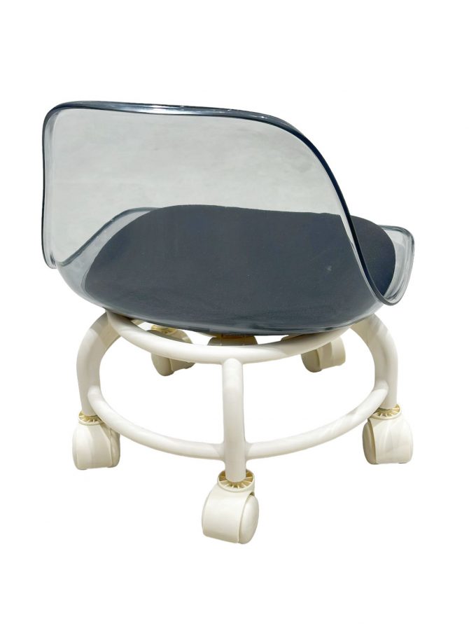 SILLA PARA PEDICURA DE PLASTICO COLOR GRIS